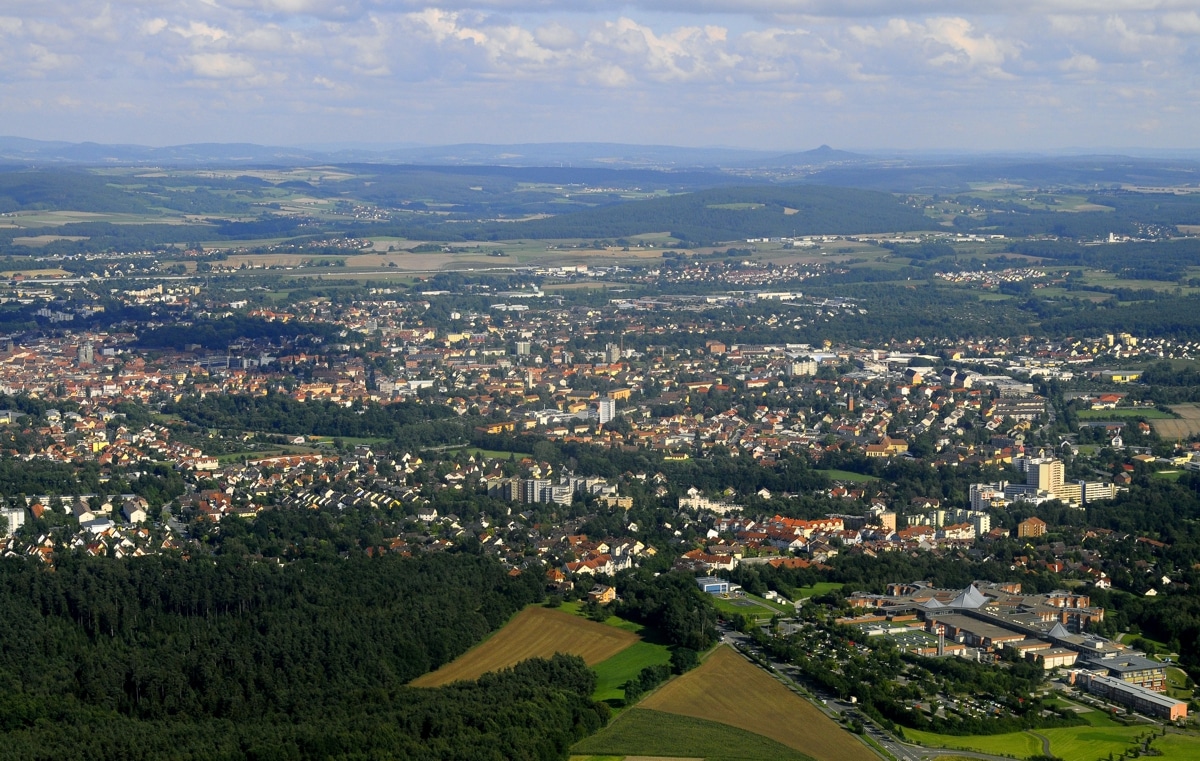 Luftbild von Bayreuth